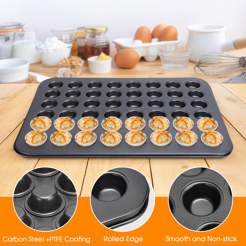 Cupcake Pan, 48‑Cup Nonstick Mini Round Cupcake Pan Tray Baking