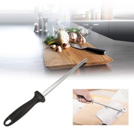 Acero Inoxidable Cuchilla de Afilado Barra, Barra Profesional Herramientas de Cocina con Mango (tamaño : #2),Afiladores Manuales
