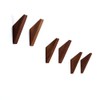 Pack 6 Black Walnut Wooden Hooks Wall Hooks, Coat Hooks,