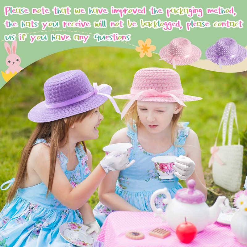 Zhanmai 6 Pcs Girls Tea Party Play Set Bow Tea