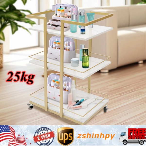 Unbranded Utility Manicure Trolley Open Design Metal Storage Rolling Barber
