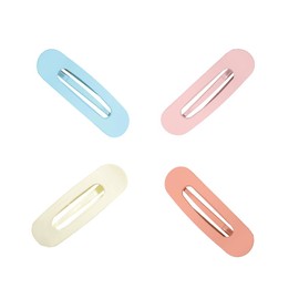 Flat Hair Clips - 4PCS Curved Hair Claw ， for Women French Side Slide Barrettes for Thin Fine Hair Rectangle Alligator Hair Accessories