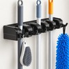 Wall Mounted Mop Holder - Multi-Functional Broom Hanger Shelf Home
