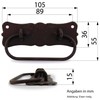 Chest Handle Rusty Iron 105 x 55 mm Quality from