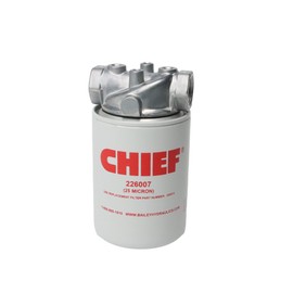 Chief Spin-On Oil Filter - Hydraulic Filter Assembly - 25 GPM, 250 PSI, 3/4" NPTF Port, 1"-12 Thread - 25 Micron Filtration, Model 226007