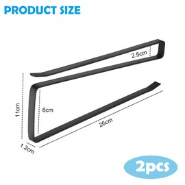 Vicloon Kitchen Roll Holder without Drilling, Pack of 2 Paper Towel Roll Holder, Kitchen Roll Holder, Roll Holder Under Cabinet, Kitchen, Bathroom, Black