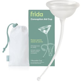 Frida Fertility Conception Aid Cup | Natural Conception Aid Cup for Fertility Support, Aids in Conception for Women, Keep Sperm Close to Cervix, Reusable with Storage Bag, Soft + Flexible Silicone