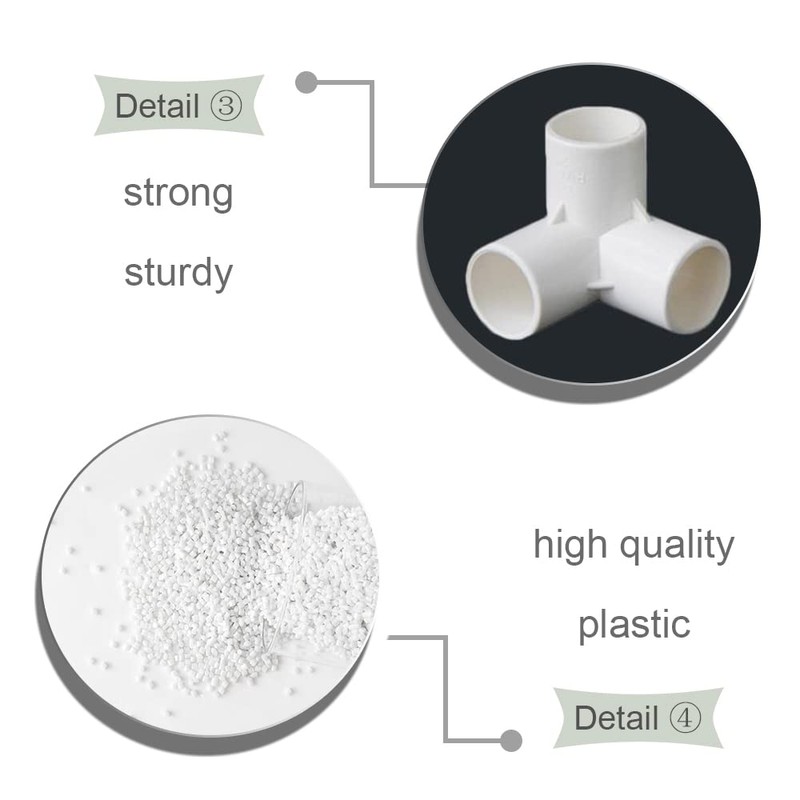 YUNYANZE 11 Pcs 3 Way Inner Diameter 20mm PVC Fittings