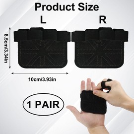 Pack of 2 Natural Leather Grip Pads for Lifting Straps Strength Training, Grip Pads Breathable Fitness, Prevention of Hand Injuries for Weight Training, Grip Pads for Pull-Ups, Bodybuilding