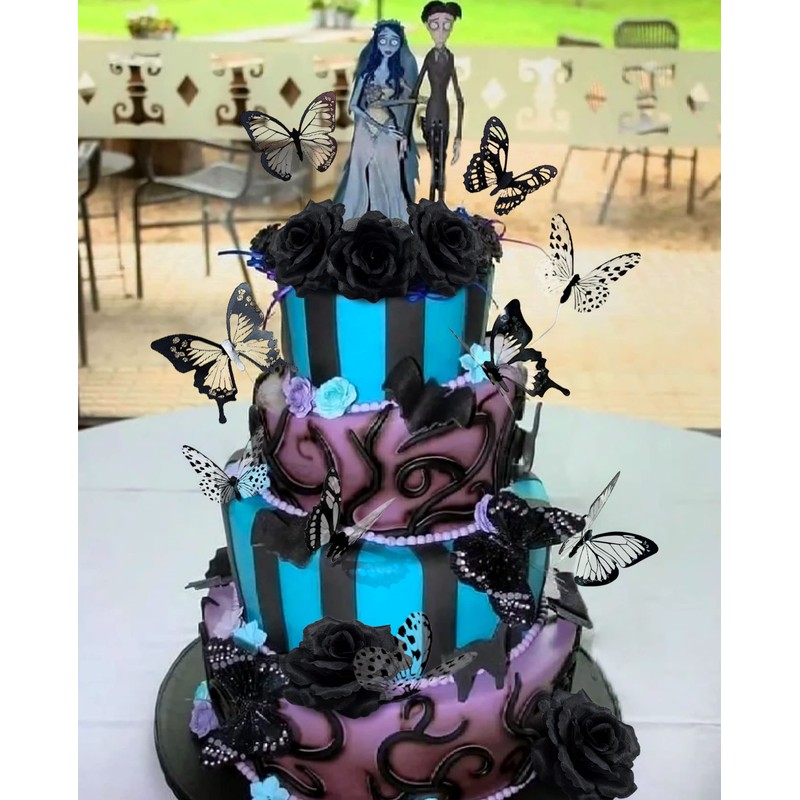 JeVenis - Decoración gótica para tarta de cumpleaños con diseño