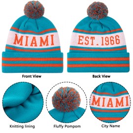 Orange Dolphin-Beanie Glove Set for Men Women Apparel Winter Hat Knit Skull Cap