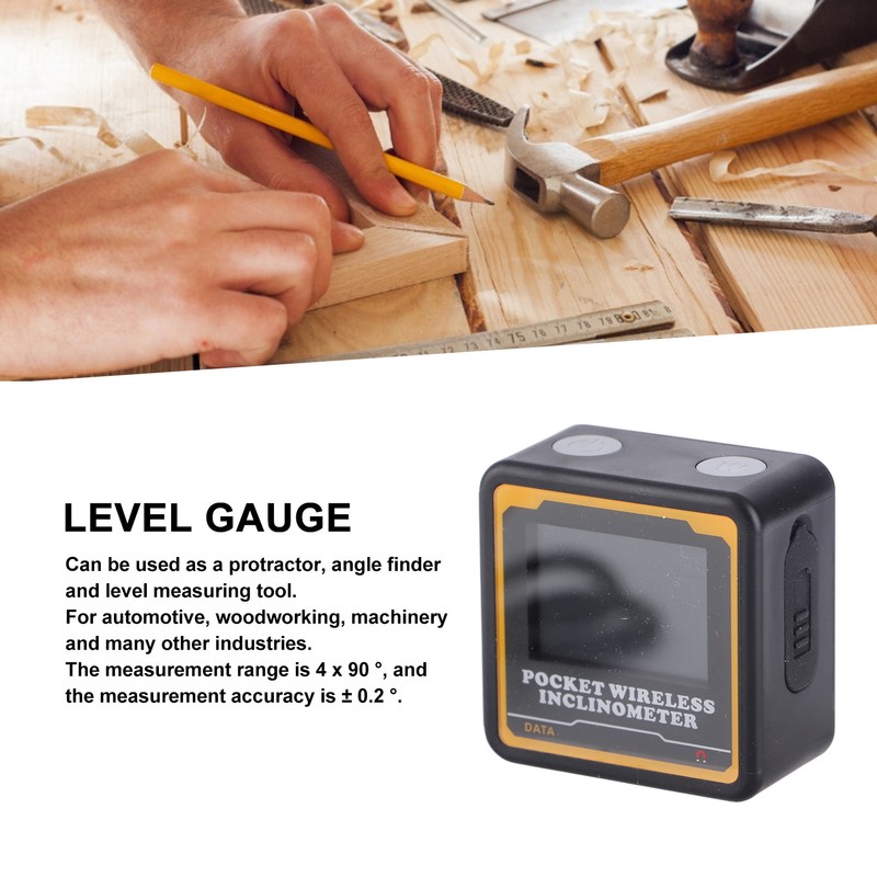 Angle Finder Digital Display Level Gauge BT Magnetic Inclinometer Tool