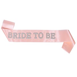 Dmnnlp Bride to Be Sash, Elegant Pink Bride Sash with Pearls and Rhinestones 160 x 9cm, Hen Party Sashes, Ideal for Bachelorette Parties, Hen Parties, Bridal Showers and Weddings Decorations (1 Pack)
