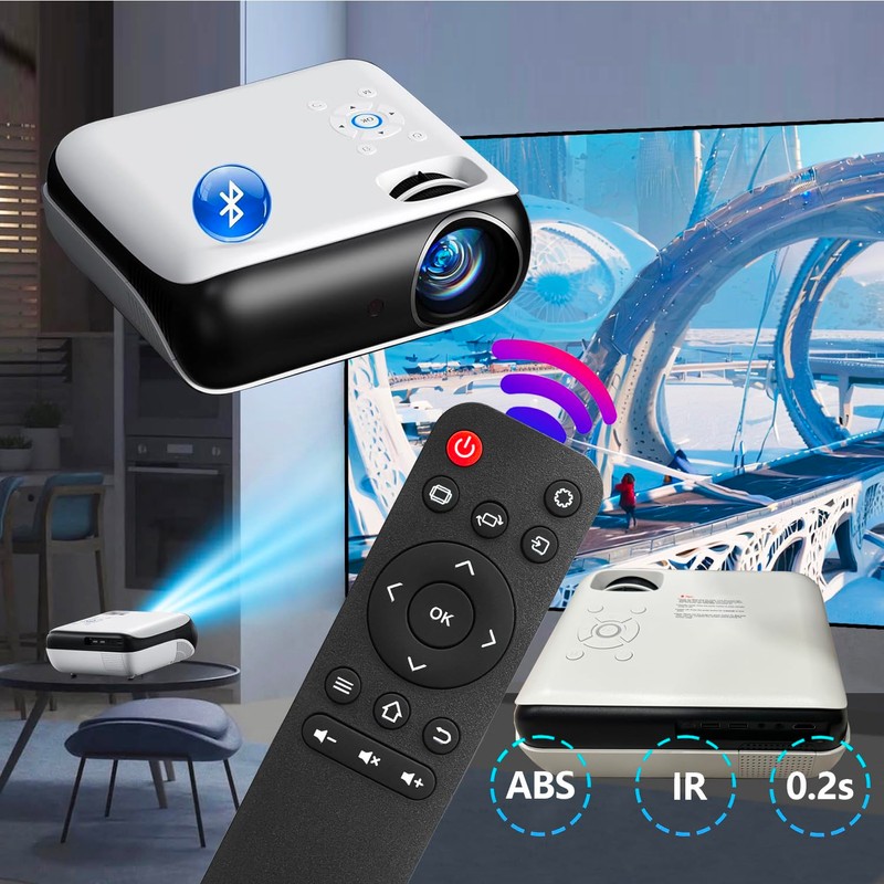 Molgoc Replacement Remote for Mini Projector,Compatible with HAPPRUN H1 Mini