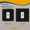 (2 Pack) Jumbo 2-Gang GFCI Rocker Wall Plate Cover –