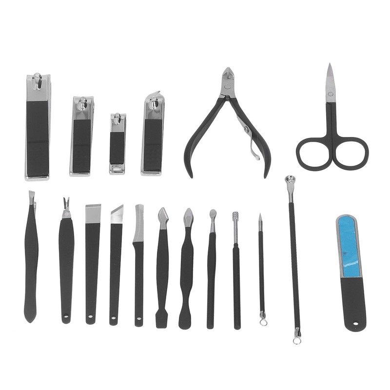 18 Pcs Manicure Set Portable Eyebrow Trimmer Dead Skin Pliers