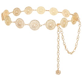 Neoreal Metal Waist Chain Hollow Out Flower Body Belly Belt Gold Silver Belts Jewelry Accessories for Women Girls