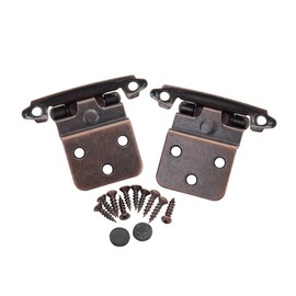 East West Consolidated 62727 Self Closing 3/8 inch Offset Inset Cabinet Hinges Oil Rubbed Bronze ORB (Pack Of 25 Pair)
