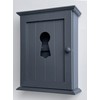 Dark Grey Key Cabinet - keyhole window
