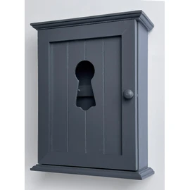 Dark Grey Key Cabinet - keyhole window