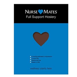 Nurse Mates Graduated Compression Full Support Pantyhose | 6 mmHg | Reduce Leg Fatigue | Re-Inforced Toes