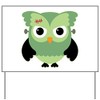 Truly Teague Yard Sign Spooky Little Owl Frankenstein Monster