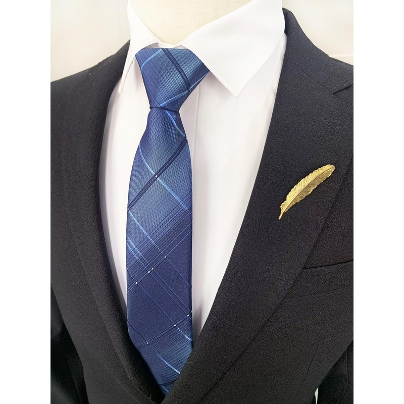 Elfeves - Corbatas con cierre para hombre, para negocios, boda,