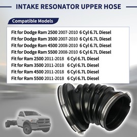 Magimaker 53032944AL Intake Resonator Upper Hose Duct Tube Pipe Fit for Dodge Ram 2500 3500 4500 5500 2007-2018 6.7 Liter Diesel Replace 53032944AC 53032944AD 53032944AE 53032944AF 53032944AG