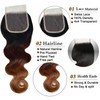 Teveshine 1B/2/4 Ombré Body Wave Human Hair Bundles With Closure