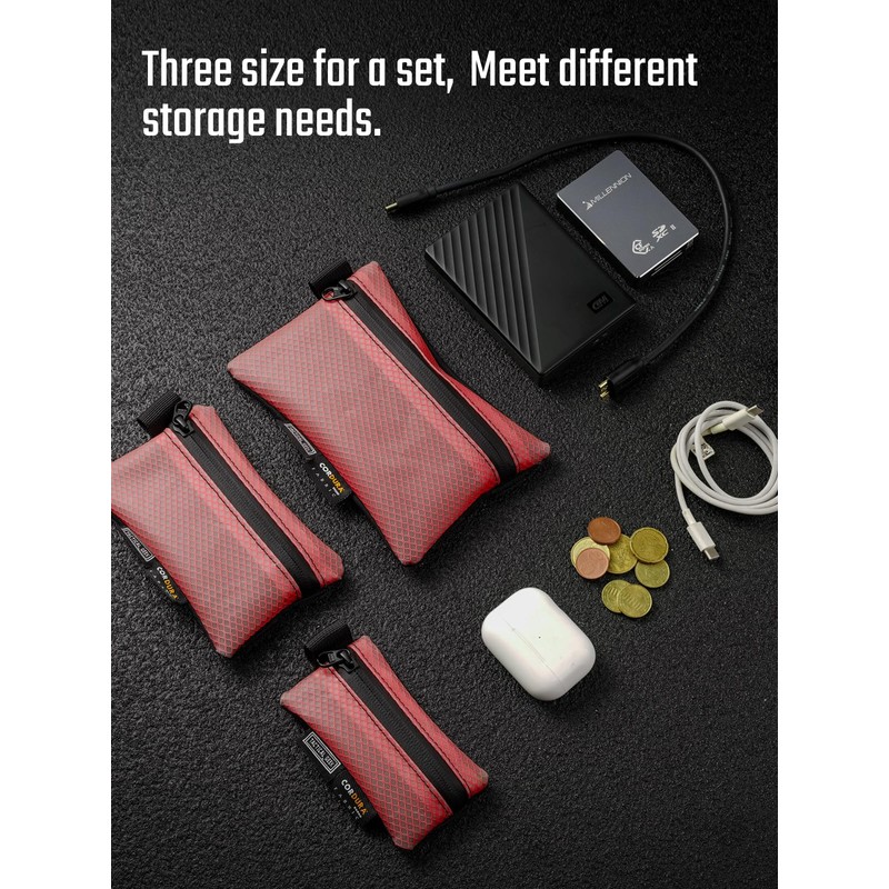 TACTICAL GEEK Storage A5 EDC Storage Pouch Set, Multi-Purpose Hook