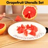 HyperSpoon 5 Pack Grapefruit Spoons & 1 Grapefruit Knife, Stainless