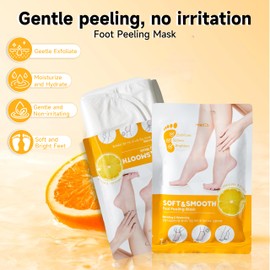 MEDB Soft & Smooth Foot Peeling Mask(2 Pairs), Foot Mask for Dry Cracked Feet, Exfoliator Peel Off Calluses Remove Dead Skin Callus Remover, Repair Rough Heels & Get a Baby Soft Feet (3 PACKS)