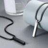 JeweBella 2PCS Mens Necklaces Stainless Steel Bar Pendant Necklace Cuboid