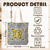 Italian Amalfi Coast Lemon Canvas Tote Bag, Lemon Themed Gifts