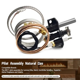Meyffon 69L17 Natural Gas Pilot Assembly 69L1701 904405 J4117 108084-02 SIT Pilot Assembly Compatible with Lennox IHP Serefina Superior Astria Direct Vent Gas Fireplaces