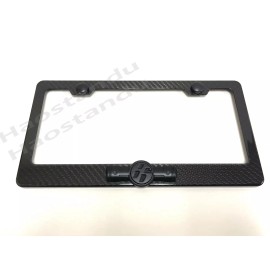 License Plate Frame Shop 1x(BLK) "86" 3D Emblem Badge Real 3K TwillWeave CARBON FIBER License Plate Frame