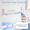 LUXEAR Suction Cup Towel Bar, 24 inches Adjustable Towel Rack