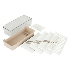 Kai Corporation KAI Kitchen Tool Set, Double-Edged Slicer, Julienne Slicer, Knob Slicer, Grater, Tray, Finger Guard, Dishwasher Safe, Made in Japan, DH8040