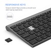 Wireless Keyboard and Mouse, Vssoplor Rechargeable Quiet Full-Size Keyboard and