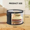 Oversized Clear Hat Box Storage for 7 Caps, Portable Cowboy