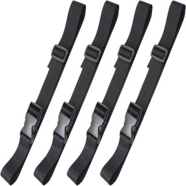 Nylon Strap with Buckle, Quick Release Short Adjustable Straps with Buckles, Securing Tie Down Straps for Backpacking, Compression Golf Bag, Camping Outdoor Activities 4Pcs 1" x 142" (12ft)
