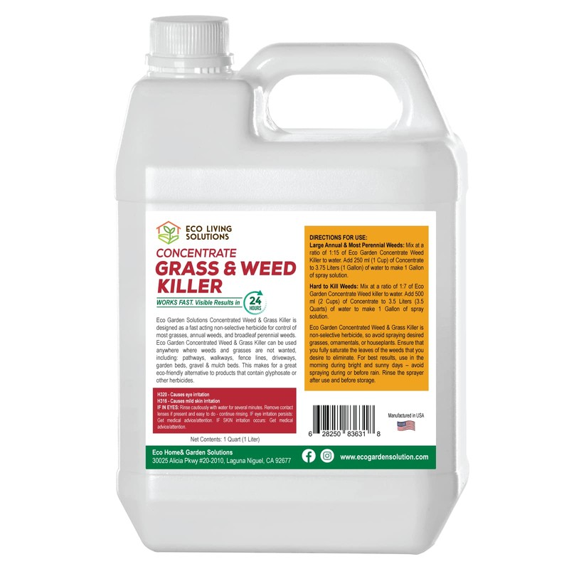 Eco Living Solutions Weed Killer Concentrate - Pet Safe, Organic