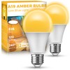 JandCase Sleep Light Bulb, Amber Light Bulbs for Sleep Therapy,