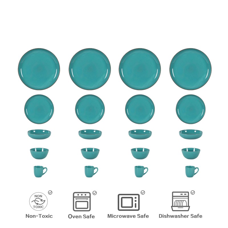 September Promotion 20 Blue Ceramic Tableware Wholesale Restaurant Ceramic Large