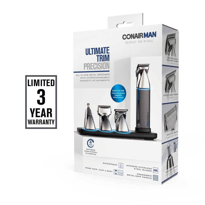 ConairMAN Ultimate Trim Precision All-in-One Beard Trimmer for Men, for