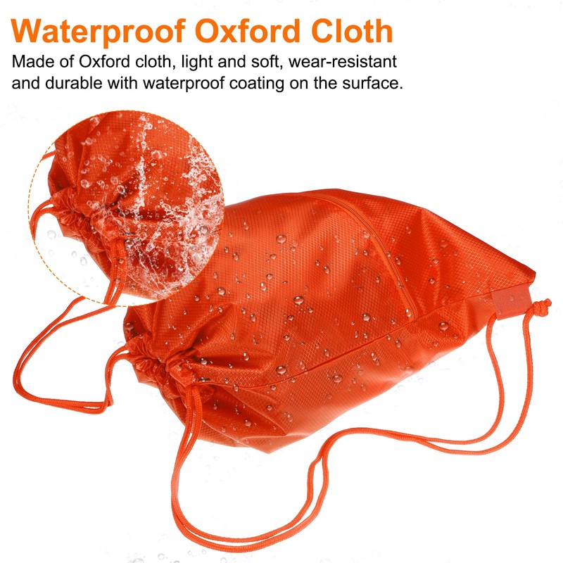 sourcing map Drawstring Backpack Bag 16.5" x 19.3" Oxford Cloth