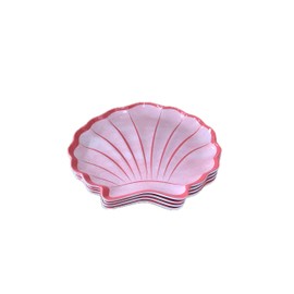 Sigrid Olsen Set of 4 Melamine Appetizer Plates, Pink Shells