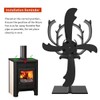 FFYan Stove Fan, New Four-Blade Elk Fireplace Fan, No Electricity,