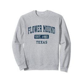 Flower Mound Texas TX Vintage Sports Design Navy Print Sweatshirt