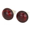 Glass Of Venice Murano Glass Button Stud Earrings - Ruby